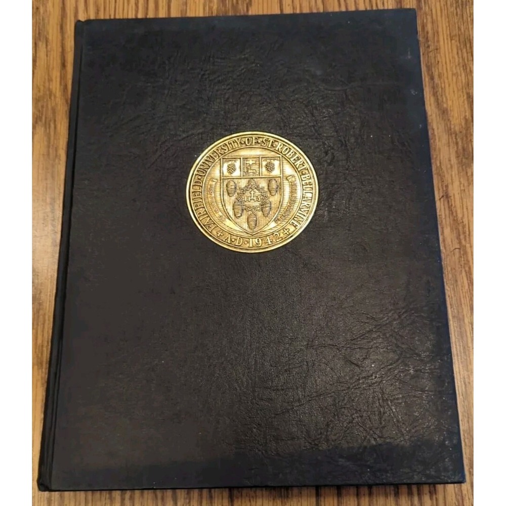 Vintage 1964 Fairfield University The Manor Yearbook Connecticut Leather Bound